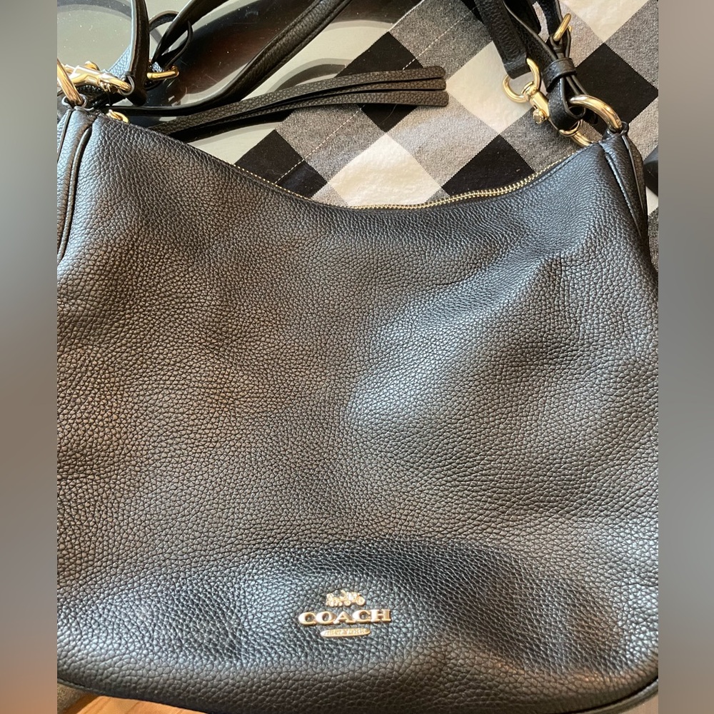 Black Coach Handbag, leather